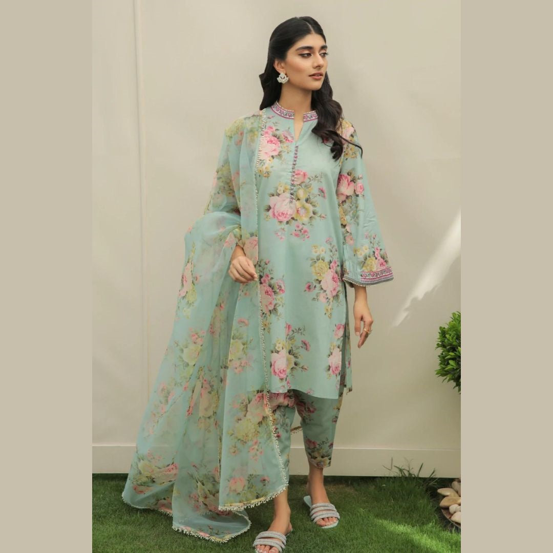 Lawn 3 Piece Digital Printed Dress – 10