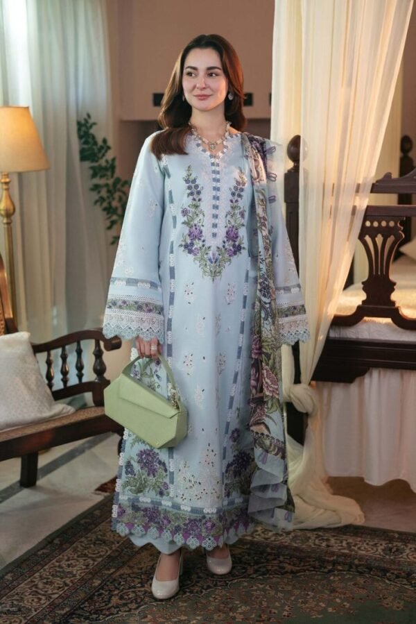 Qalamkar Luxury Dhanak Suit with Pashmina Shawl – Winter 2025 Hot Collection - Image 4