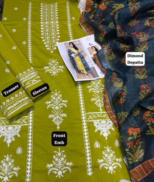 Asim Jofa Luxury 3-Piece Lawn Suit – 2025 Summer Collection - Image 3