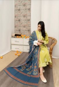 Asim Jofa Luxury 3-Piece Lawn Suit – 2025 Summer Collection