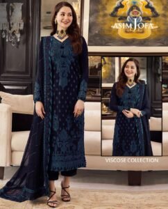 Asim Jofa Luxury 3-Piece Viscose Suit – Winter 2025 Hot Collection