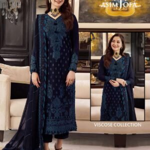 Asim Jofa Luxury 3-Piece Viscose Suit – Winter 2025 Hot Collection