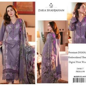 Zara Shahjahan Premium Dhanak Suit – Winter Luxury Collection 2025