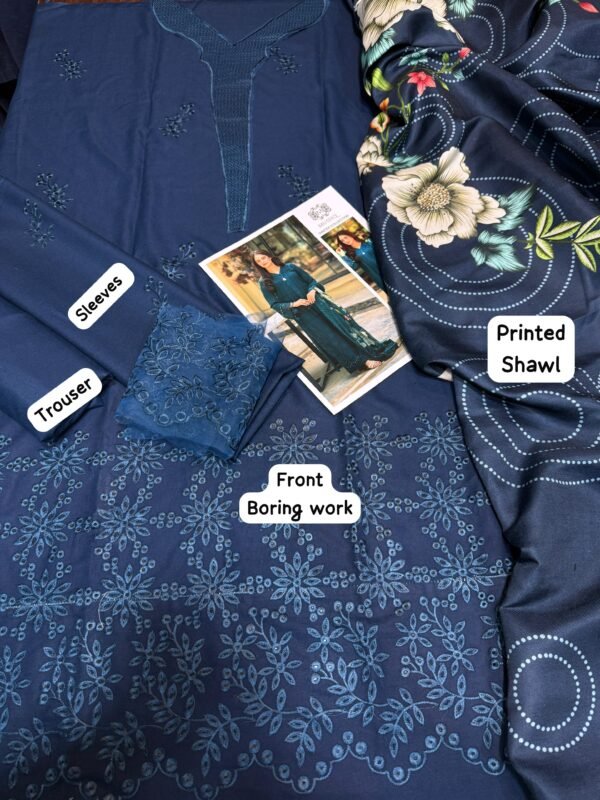 Mushq Luxury Dhanak 3-Piece Suit with Pashmina Shawl – Winter 2025 Exclusive - Image 6