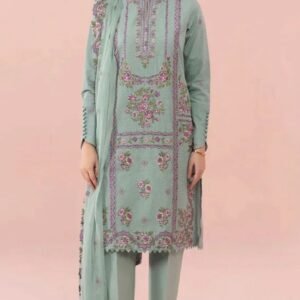 Sapphire Luxury Dhanak 3-Piece Suit with Embroidered Shawl – Winter 2025 Hot Collection