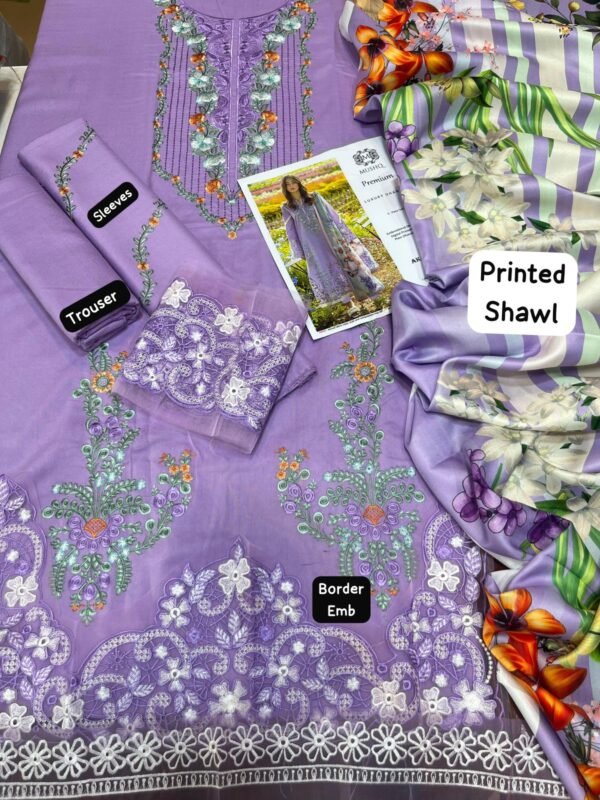 Mushq Luxury Dhanak 3-Piece Suit with Pashmina Shawl – Winter 2025 Collection - Image 4