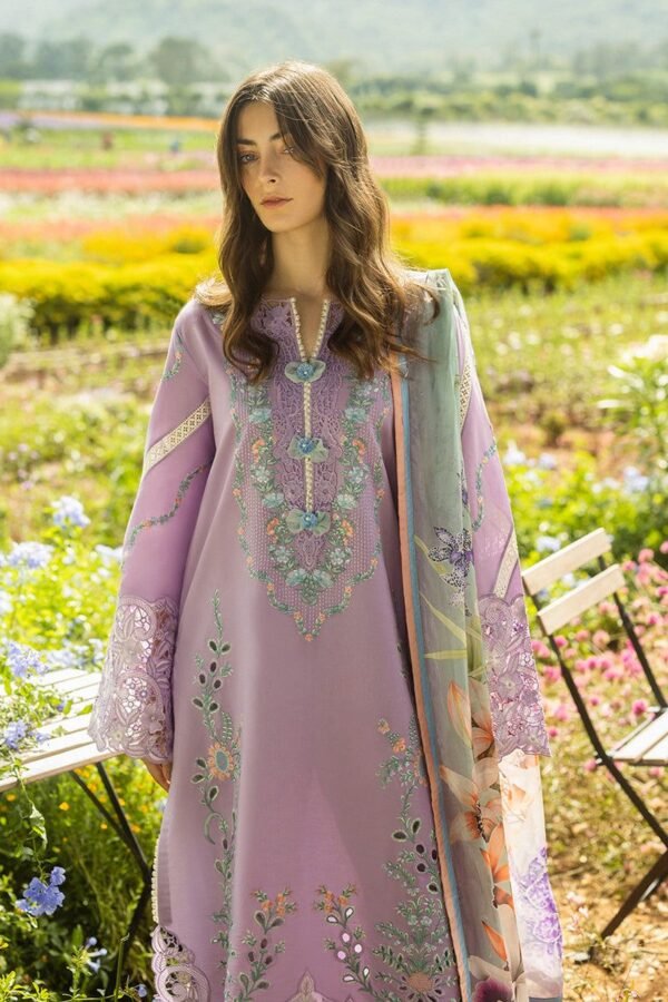 Mushq Luxury Dhanak 3-Piece Suit with Pashmina Shawl – Winter 2025 Collection - Image 2
