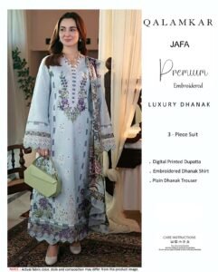 Qalamkar Luxury Dhanak Suit with Pashmina Shawl – Winter 2025 Hot Collection