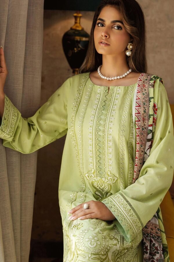 Mushq Luxury Dhanak 3-Piece Suit with Pashmina Shawl – Winter 2025 Hot Collection - Image 2