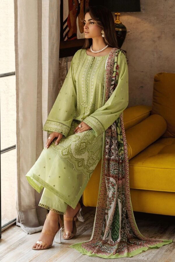 Mushq Luxury Dhanak 3-Piece Suit with Pashmina Shawl – Winter 2025 Hot Collection - Image 4