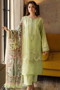 Mushq Luxury Dhanak 3-Piece Suit with Pashmina Shawl – Winter 2025 Hot Collection