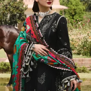 Maria B Luxury Dhanak Suit with Pashmina Shawl – Winter 2025 Hot Collection