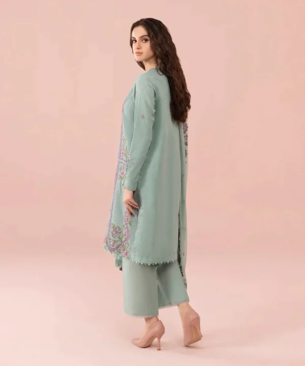 Sapphire Luxury Dhanak 3-Piece Suit with Embroidered Shawl – Winter 2025 Hot Collection - Image 4