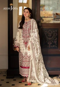 Asim Jofa Luxury Dhanak Suit with Pashmina Shawl – Winter 2025 Hot Collection