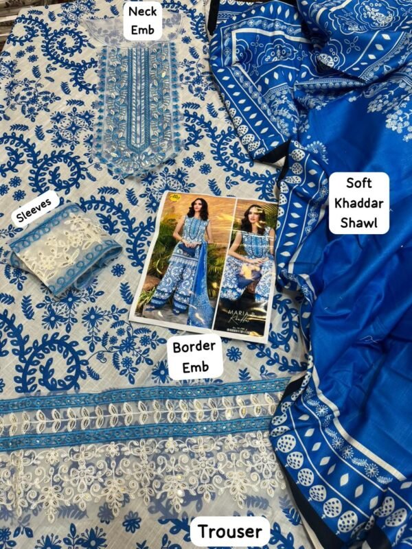 💎 Maria B Winter Serenity – Khaddar Collection 2K25 - Image 3